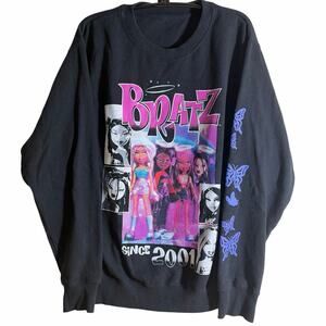 Bratz Dolls Sweatshirt Size S Small Oversized Black Good Condition